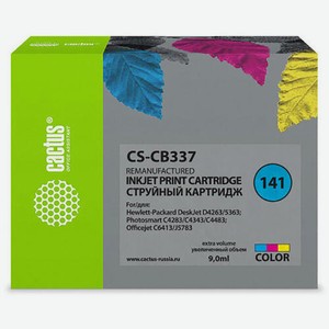 Картридж струйный CS-CB337 трехцветный для №141 HP DeskJet D4263/D4363/D5360 (9ml) Cactus