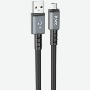Кабель USB MicroUSB X85 TPU 1м Черный Hoco
