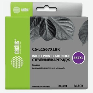 Картридж струйный CS-LC567XLBK черный для Brother MFC-J2510 28.4мл Cactus