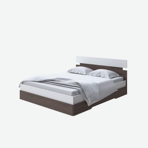 Кровать Milton (ЛДСП Белый/Ясень Шимо Темный) 160x200