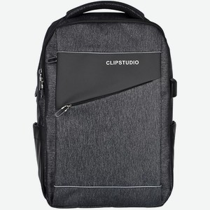 Рюкзак подростковый 45х32x19 см 2 отделения на молнии, USB - выход, черный/серый ВР44002