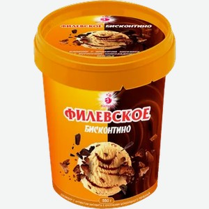 Мороженое  Филевское  с ароматом бисквита с кусочками шоколадного печенья с шоколадным топпингом, 5