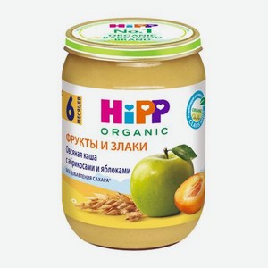 Пюре HiPP Каша овсяная с абрикосами и яблоками 190 г