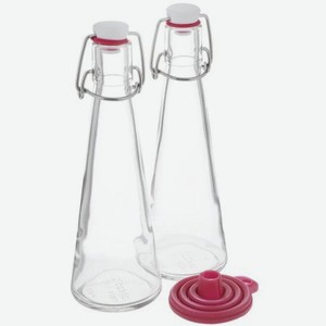 Набор бутылок Glasslock ig-662 для жидких продуктов с воронкой 0,25 л 2 шт