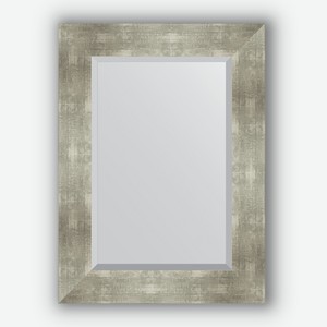 Зеркало с фацетом в багетной раме Evoform алюминий 90 мм 56х76 см