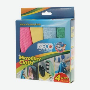 Салфетки Neco из микрофибры 32x32cm 4штуки/упаковка