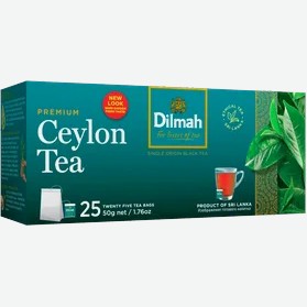 Чай Dilmah Ceylon Tea черный с/я, 25 пак
