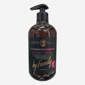 Шампунь восстановление и защита цвета волос Reconstruction & Color Balance Shampoo By Family 475мл