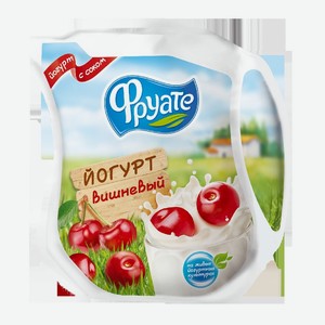 Йогурт питьевой Фруате вишня, 1.5%, 450 г, дой-пак