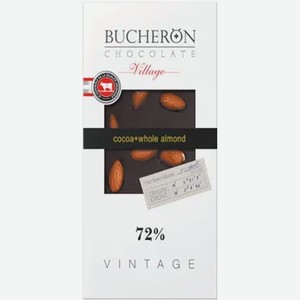 Шоколад Bucheron горький с цельным миндалем, 100 г