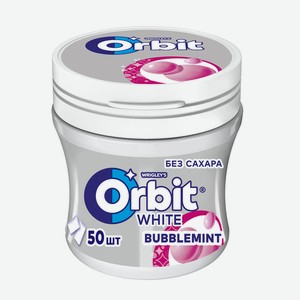 Жевательная резинка Orbit White Bubblemint без сахара банка 68г