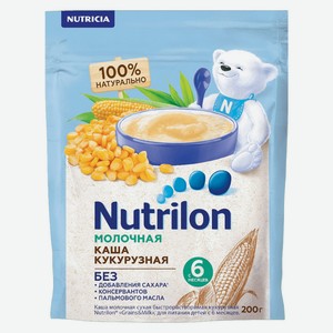 Каша Nutrilon молочная кукурузная с 6 мес 200г