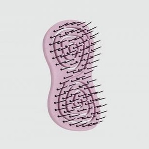 Подвижная мини био-расческа для волос SOLOMEYA Detangling Bio Hair Brush Mini Light Pink 1 шт