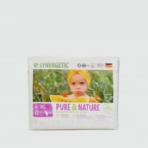 Подгузники дышащие ультратонкие детские-трусики SYNERGETIC Pure&nature, Размер 6 / Xl, 36шт 36 шт
