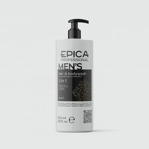Универсальный шампунь для волос и тела EPICA PROFESSIONAL Hair&bodywash 3 In 1 Men`s 1000 мл