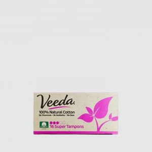 Тампоны из натурального хлопка VEEDA Super Tampons 16 шт