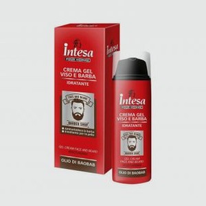 Гель-крем для лица и бороды INTESA Pour Homme Gel Cream Face &beard Baobab Oil 50 мл