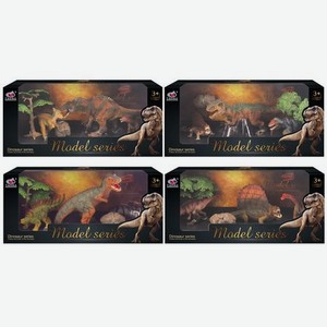 Набор динозавров (5 предметов) в коробке 3 динозавра, камень,дерево Q9899-M6