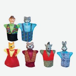 Кукольный театр  Кот и лиса  (6 персонажей) Русский стиль 11207