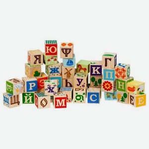 Кубики  Занимательные буквы  42 кубика 1111-5