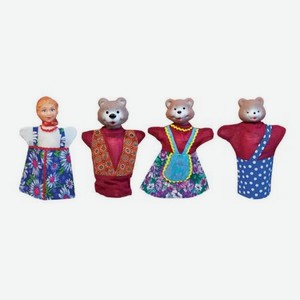 Кукольный театр  Три медведя  4 персонажа в пакете Русский стиль 11064