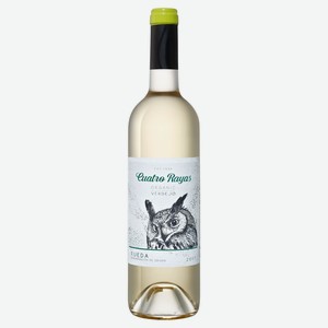 Вино Cuatro Rayas Organic Verdejo белое сухое Испания, 0,75 л