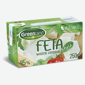 Сырный продукт рассольный GreenLand Feta White Cheese сычужный ЗМЖ, 250 г