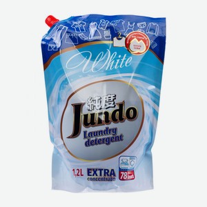 Гель для стирки белого белья Jundo концентрат, 1,2 л (78 стирок)