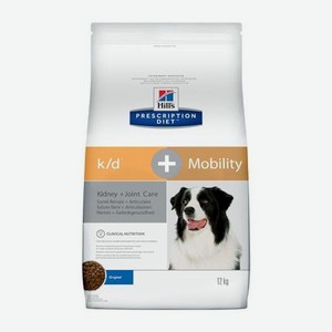 Корм для собак HILLS 12кг Prescription Diet k/d Mobility Kidney Join Care для здоровья почек и суставов сухой