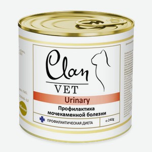 Корм для кошек Clan vet urinary профилактика МКБ диетические консервы 240г