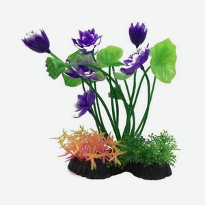 Аквариумное растение Rabizy Искусственное 13х20 см фиолетовое