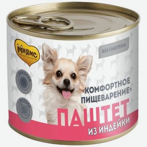 Корм для собак Мнямс Комфортное пищеварение для всех пород паштет из индейки консервированный 200г