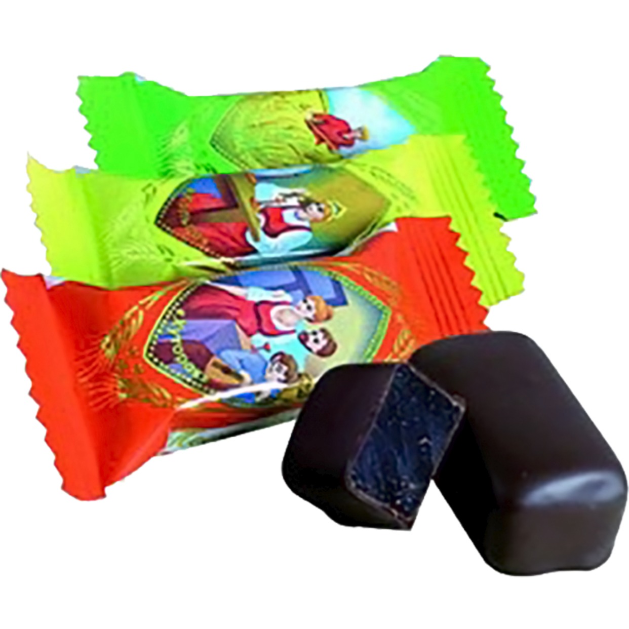 Конфеты глазированные шоколадной глазурью с желейно-фруктовым корпусом 