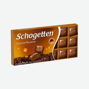 Шоколад <Caramel Brownie> мол шок с нач шок кр брауни с печ с какао/карам 100г пак Германия