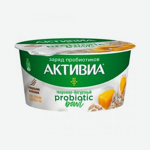 Продукт творожно-йогуртный Активиа Probiotic Bowl Манго, семена подсолнуха и чиа 135 г