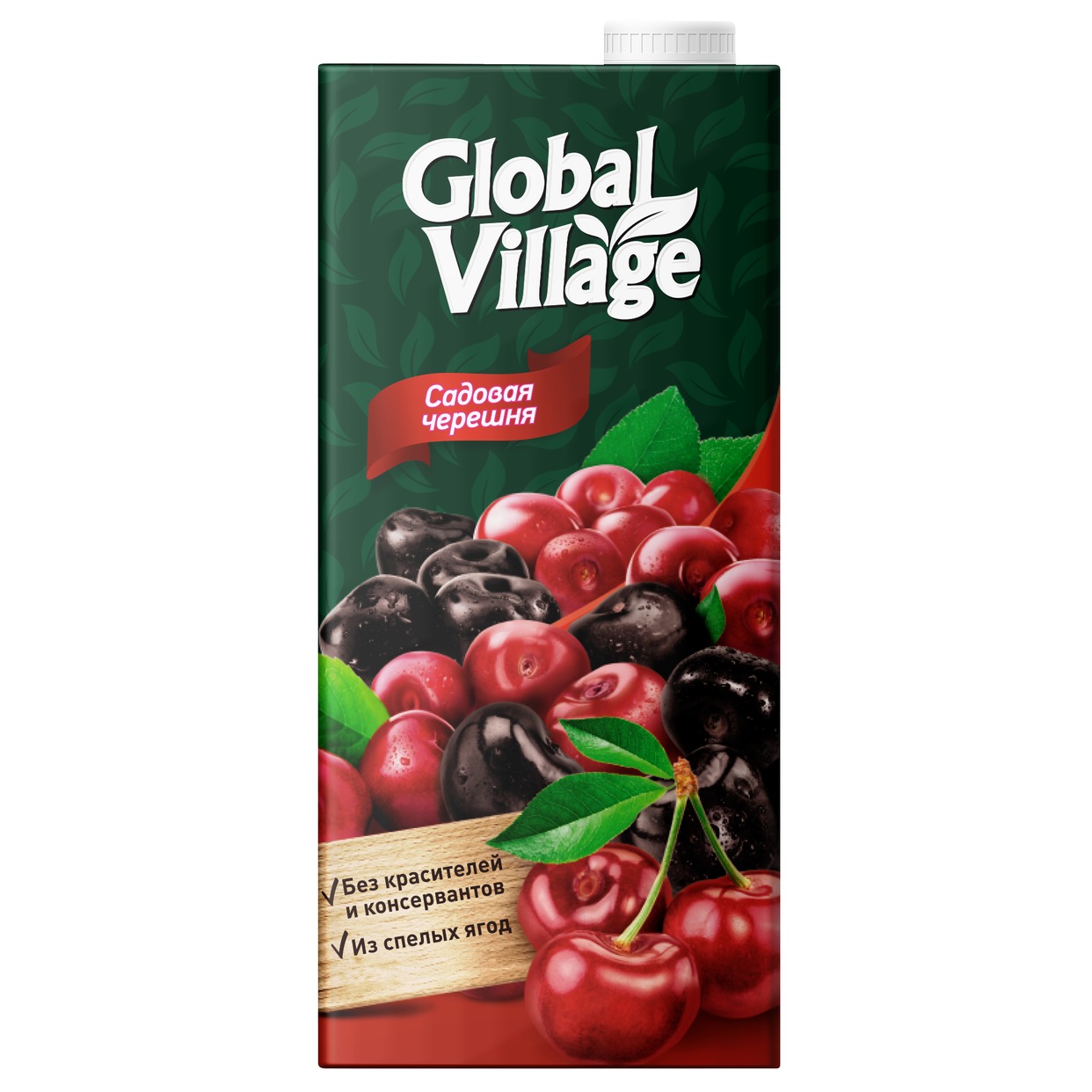 GLOBAL VILLAGE Сокосодержащий напиток из яблок, вишни и черешни, 0,95л