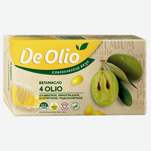 Крем на растительном масле DE OLIO 4 масла, 72,5%, 180г
