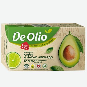 Крем на растительных маслах DE OLIO лайм-авокадо 72,5%, 180г