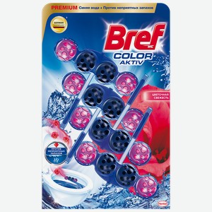 Блок туалетный BREF® Цветочная свежесть, 4x50г