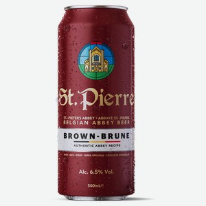 Пиво Sr. Pierre Brune темное фильтрованное 6,5%, 500 мл