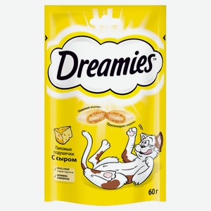 Лакомство для кошек Dreamies подушечки с сыром, 60 г