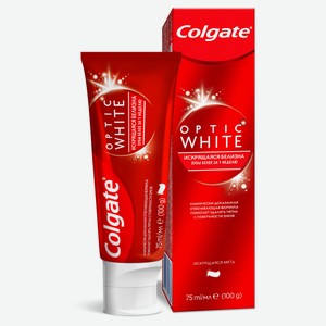 Зубная паста Colgate Optic White Искрящаяся белизна отбеливающая, 75 мл