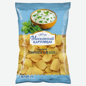 Чипсы «Московский картофель» со вкусом сметаны и зелени, 150 г