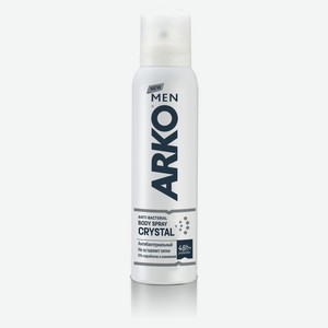 Дезодорант-спрей для мужчин Arko Men CRYSTAL антибактериальный, 150 мл