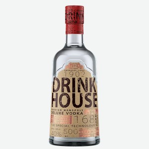 Водка DRINK HOUSE, Deluxe, 40%, 0,5л