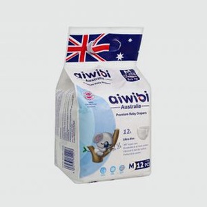 Подгузники 5-9кг AIWIBI AUSTRALIA Premium M 12 шт