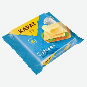 Сыр плавленый КАРАТ ломтики 25%, 130г