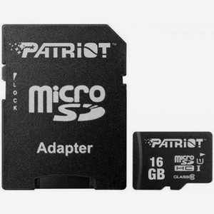 Карта памяти microsdhc 16GB Class10 Patriot (PSF16GMCSDHC10) with adaptor