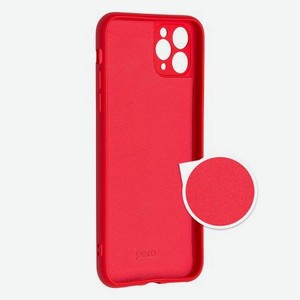 Чехол клип-кейс PERO LIQUID SILICONE для Apple iPhone 13 Pro Max красный