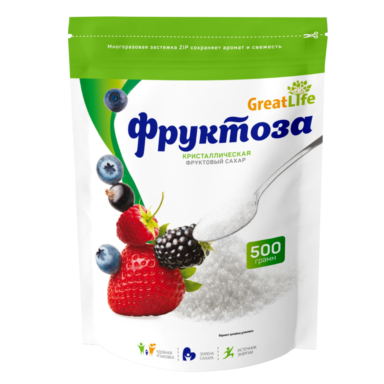 Great Life Фруктоза кристаллическая, 500 г